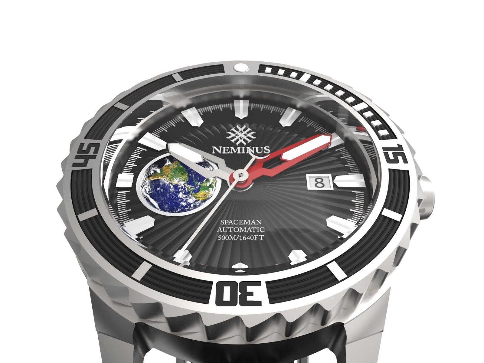 Neminus Spaceman Earth Dweller Swiss Automatic Diver Watch Limited Edition